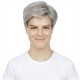 Men's Wigs | Stylish Voluminous Short Hair | Grey Synthetic Cap
