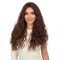 Center-Parted Large Wavy Long Hair | Honey Amber Brown | Realistic Full Wig