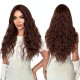 Center-Parted Large Wavy Long Hair | Honey Amber Brown | Realistic Full Wig