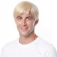 Men's Short Hair Wig | Black Side-Parted Short Hair | For Sports and Performance
