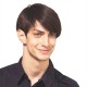 Men's Short Hair Wig | Black Side-Parted Short Hair | For Sports and Performance