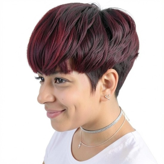 Men's Short Hair Wig | Black Side-Parted Short Hair | For Sports and Performance