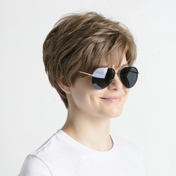 Men's Short Hair Wig | Black Side-Parted Short Hair | For Sports and Performance