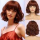 New Hot Sales Synthetic Full Wig with Bangs and Loose Wavy Short Curled Hair for Fashionable Women