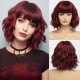 New Hot Sales Synthetic Full Wig with Bangs and Loose Wavy Short Curled Hair for Fashionable Women