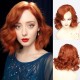 Women's Vintage Curly Lace Front Wig with Heat-Resistant Fiber and Breathable Net Cap for Everyday Wear