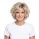 Silver-White Mixed Color Synthetic Wig for Mature Women | Voluminous Romantic Curly Wig Cap