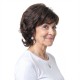 Silver-White Mixed Color Synthetic Wig for Mature Women | Voluminous Romantic Curly Wig Cap