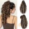 Western & European Women's Fluffy Wavy Ponytail with Curlers and Clips, Water Ripple Long Curl Hair Extensions