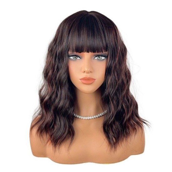 New High-Temperature Fiber Short Wavy Wig | Natural and Realistic for Daily Wear