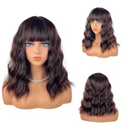 New High-Temperature Fiber Short Wavy Wig | Natural and Realistic for Daily Wear