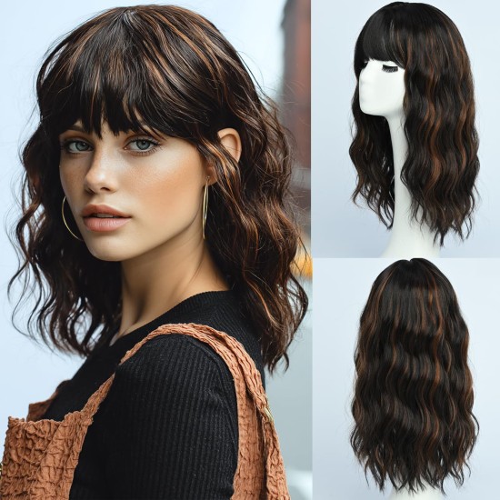 New High-Temperature Fiber Short Wavy Wig | Natural and Realistic for Daily Wear