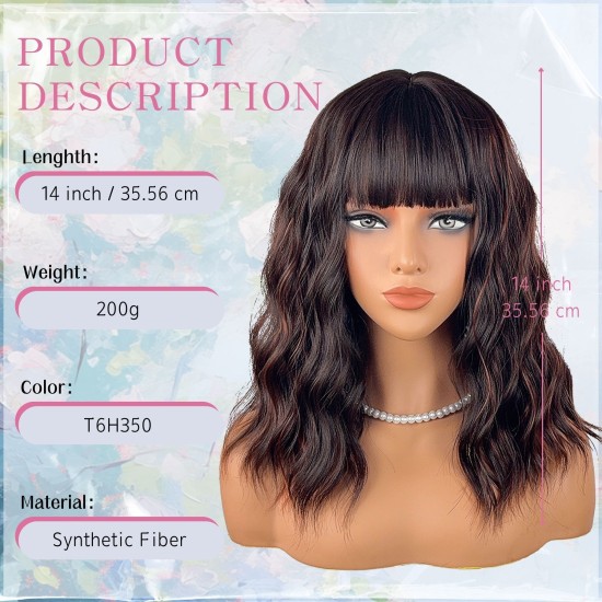 New High-Temperature Fiber Short Wavy Wig | Natural and Realistic for Daily Wear