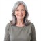 Women's Long Straight Wig | Center Part with Bangs | Ash Gray | Synthetic Full Wig Cap