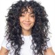 Women's Natural Wavy Perm Short Curly Wig Cap