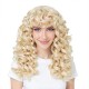 Women's Natural Wavy Perm Short Curly Wig Cap