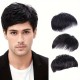 Men's Invisible Short Straight Synthetic Topper Wig