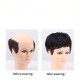 Men's Invisible Short Straight Synthetic Topper Wig