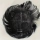 Men's Invisible Short Straight Synthetic Topper Wig
