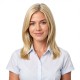 Platinum Top Full-Hand-Knitted Human Hair Sliding Bangs Replacement Piece – Lightweight Breathable Add Volume