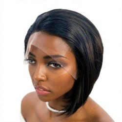 13x4 Front Lace Wig | Black Short Hair | Natural Hairline