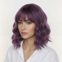 Halloween Best Seller | Age-Reducing Water Wave Bob Wig | Full Head Wig Cap