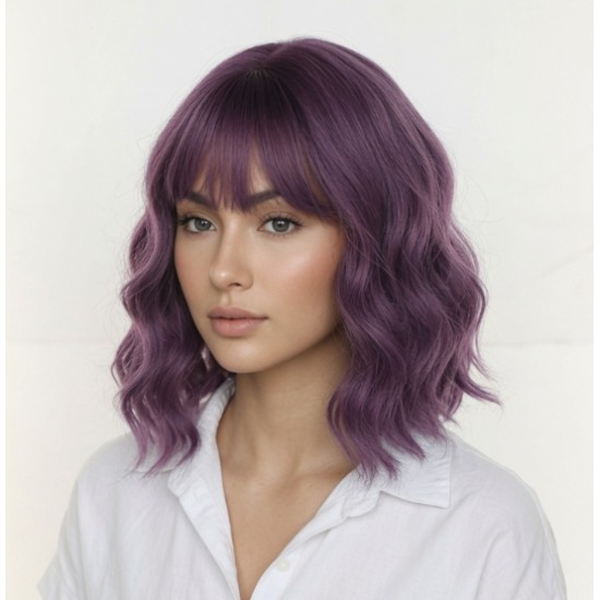 Halloween Best Seller | Age-Reducing Water Wave Bob Wig | Full Head Wig Cap