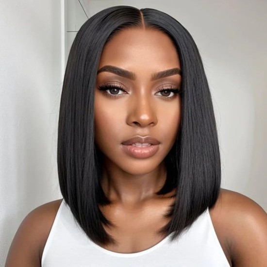 Black Bob Wig | 13x4 Frontal Lace | Women's Short Wig