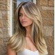 Hot Selling Fashion Middle Part Side-Swept Micro-Curl Outward Flip Top-Dyed Light Blonde Wig