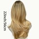 Hot Selling Fashion Middle Part Side-Swept Micro-Curl Outward Flip Top-Dyed Light Blonde Wig