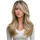 Hot Selling Fashion Middle Part Side-Swept Micro-Curl Outward Flip Top-Dyed Light Blonde Wig