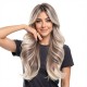 Long Hair Full Headpiece | Curtain Bangs Wavy Dynamic Style | Realistic Natural Lazy Look Wig
