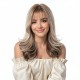 Long Hair Full Headpiece | Curtain Bangs Wavy Dynamic Style | Realistic Natural Lazy Look Wig