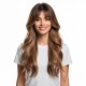 Long Hair Full Headpiece | Curtain Bangs Wavy Dynamic Style | Realistic Natural Lazy Look Wig
