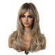 Long Hair Full Headpiece | Curtain Bangs Wavy Dynamic Style | Realistic Natural Lazy Look Wig
