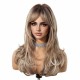 Full Wig for Women with Natural Babylash Bangs, Long Wavy Curls, Lazy Chic, Complete Headpiece