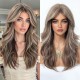 Full Wig for Women with Natural Babylash Bangs, Long Wavy Curls, Lazy Chic, Complete Headpiece