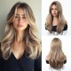 Full Wig for Women with Natural Babylash Bangs, Long Wavy Curls, Lazy Chic, Complete Headpiece