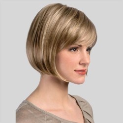 Wholesale Bobo Short Straight Wigs with Slanted Bangs for Fashionable Women