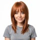 Women's Hair System for Concealing High Forehead & Receding Hairline - Ultra-Thin Frontal with Seamless Integration, Lightweight Design for Daily Wear and Commuting.