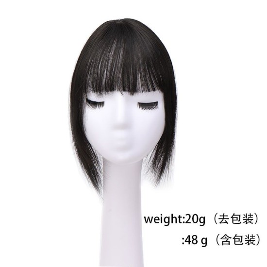 Women's Hairpiece Top with Bangs for Fringe Coverage and Hairline Concealment – Lightweight Styling Patch