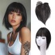 Women's Hairpiece Top with Bangs for Fringe Coverage and Hairline Concealment – Lightweight Styling Patch