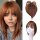 Women's Hairpiece Top with Bangs for Fringe Coverage and Hairline Concealment – Lightweight Styling Patch