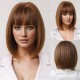 New Bob Wig with Air Bangs: Stylish Straight Short Full Headpiece