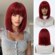 New Bob Wig with Air Bangs: Stylish Straight Short Full Headpiece