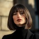 New Bob Wig with Air Bangs: Stylish Straight Short Full Headpiece