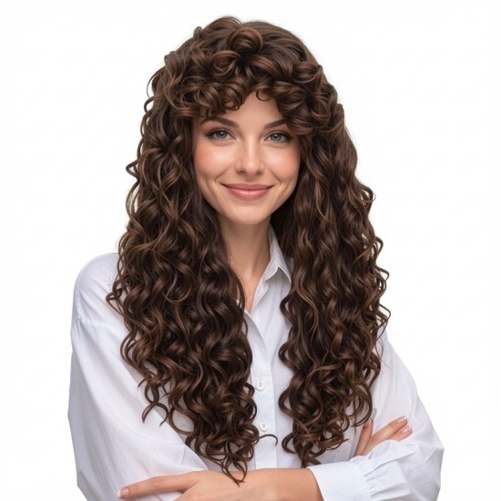 New Lace Trim 13x4 Human Hair Lace Closure | Fashion Black Curly Long Hair Extension