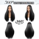 Center Part Long Straight Hair Extension | Minimalist Daily Fashion Style | Black Long Straight Wig