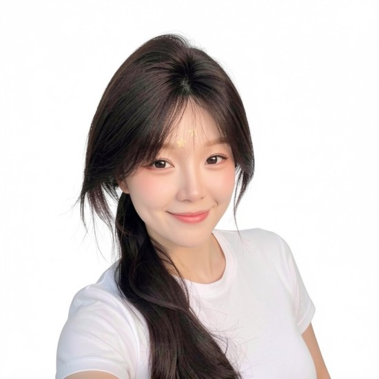Center Part Long Straight Hair Extension | Minimalist Daily Fashion Style | Black Long Straight Wig