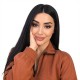 Center Part Long Straight Hair Extension | Minimalist Daily Fashion Style | Black Long Straight Wig